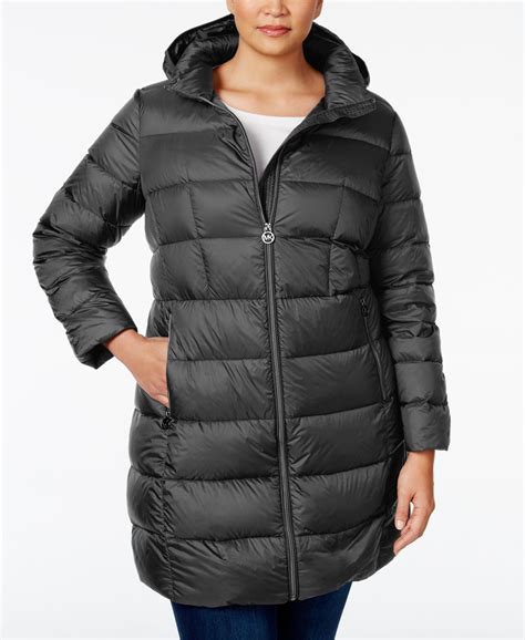 michael kors jacket women with hood|Michael Kors puffer jacket.